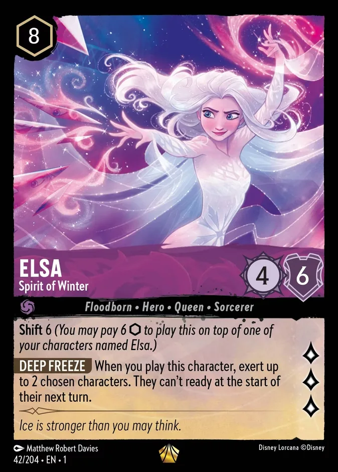 Elsa #42 The First Chapter Disney Lorcana card