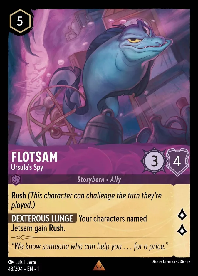 Flotsam #43 The First Chapter Disney Lorcana card