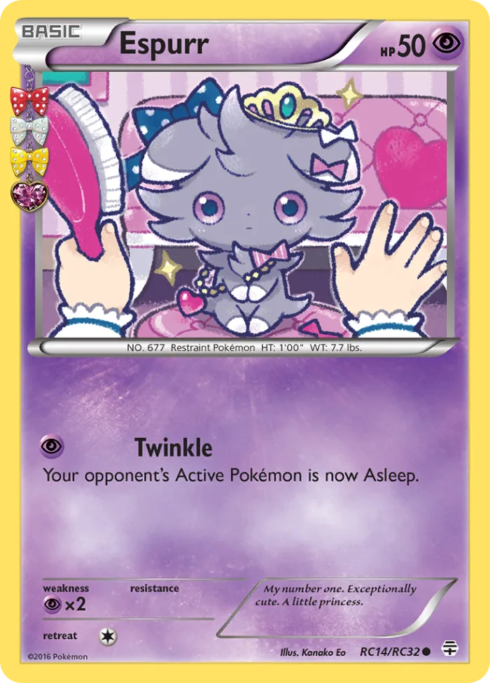 Espurr #RC14 Generations Pokemon card