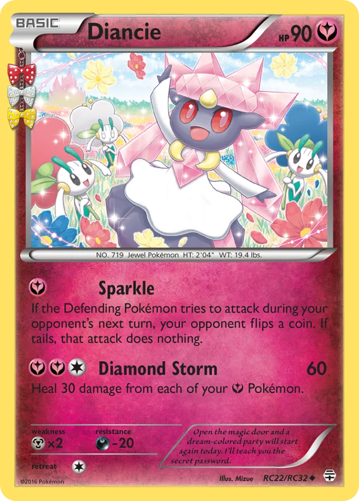 Diancie #RC22 Generations Pokemon card