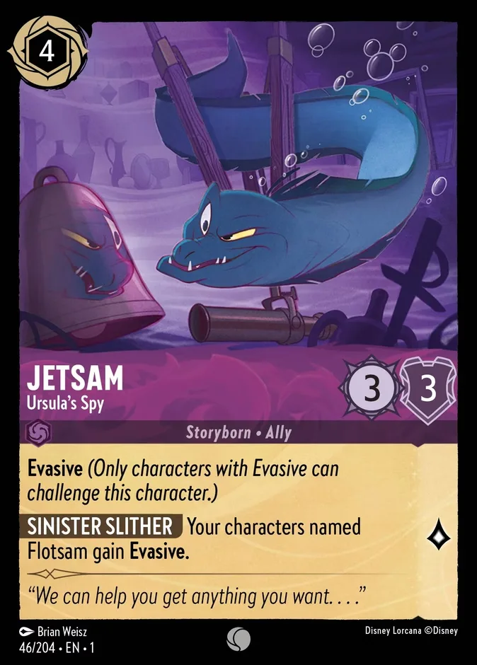 Jetsam #46 The First Chapter Disney Lorcana card