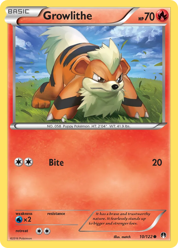 Growlithe #10 BREAKpoint Pokemon card