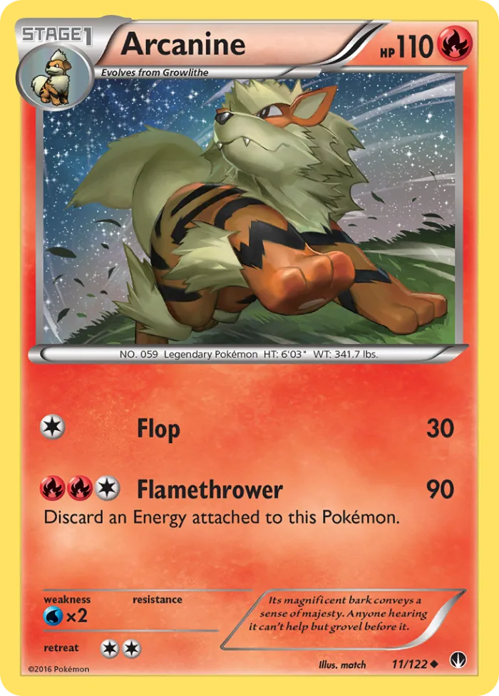 Arcanine #11 BREAKpoint Pokemon card