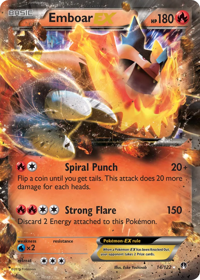 Emboar-EX #14 BREAKpoint Pokemon card