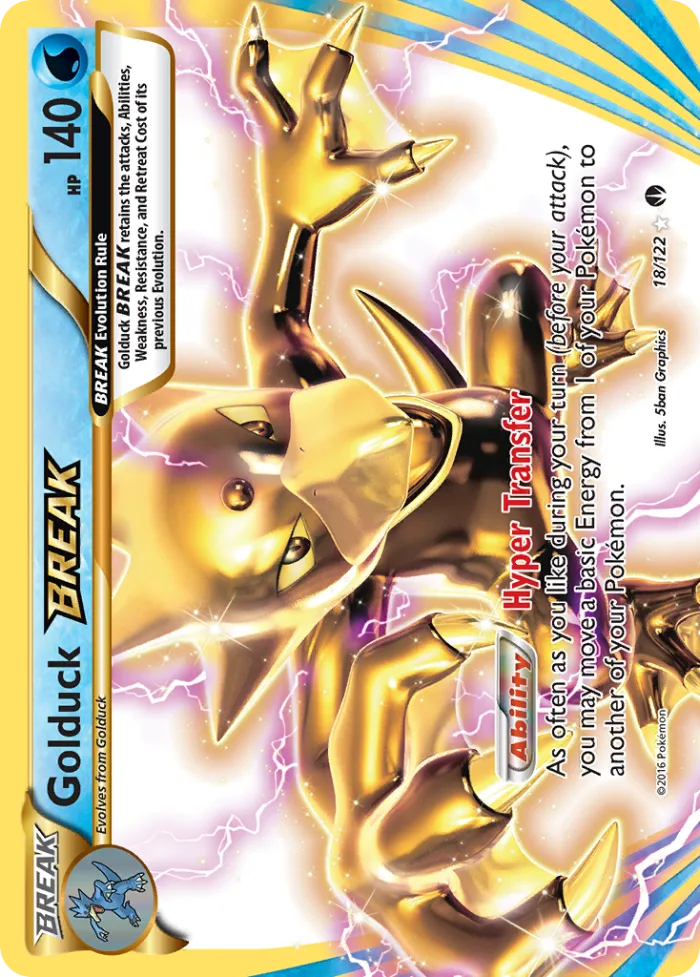 Golduck BREAK #18 BREAKpoint Pokemon card