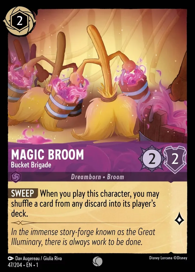 Magic Broom #47 The First Chapter Disney Lorcana card