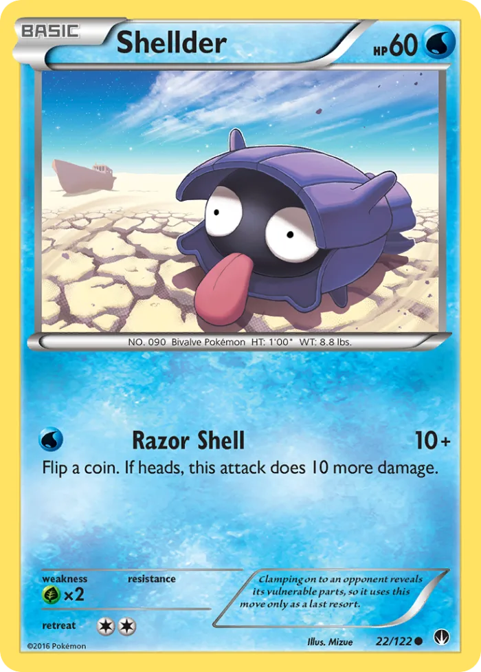 Shellder #22 BREAKpoint Pokemon card