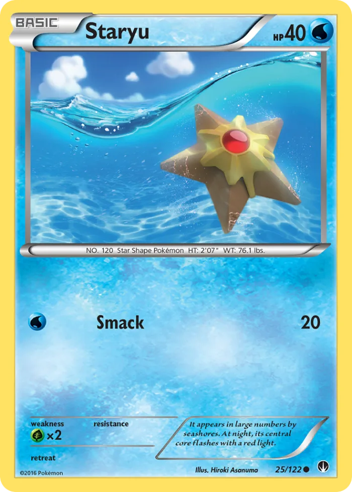 Staryu #25 BREAKpoint Pokemon card