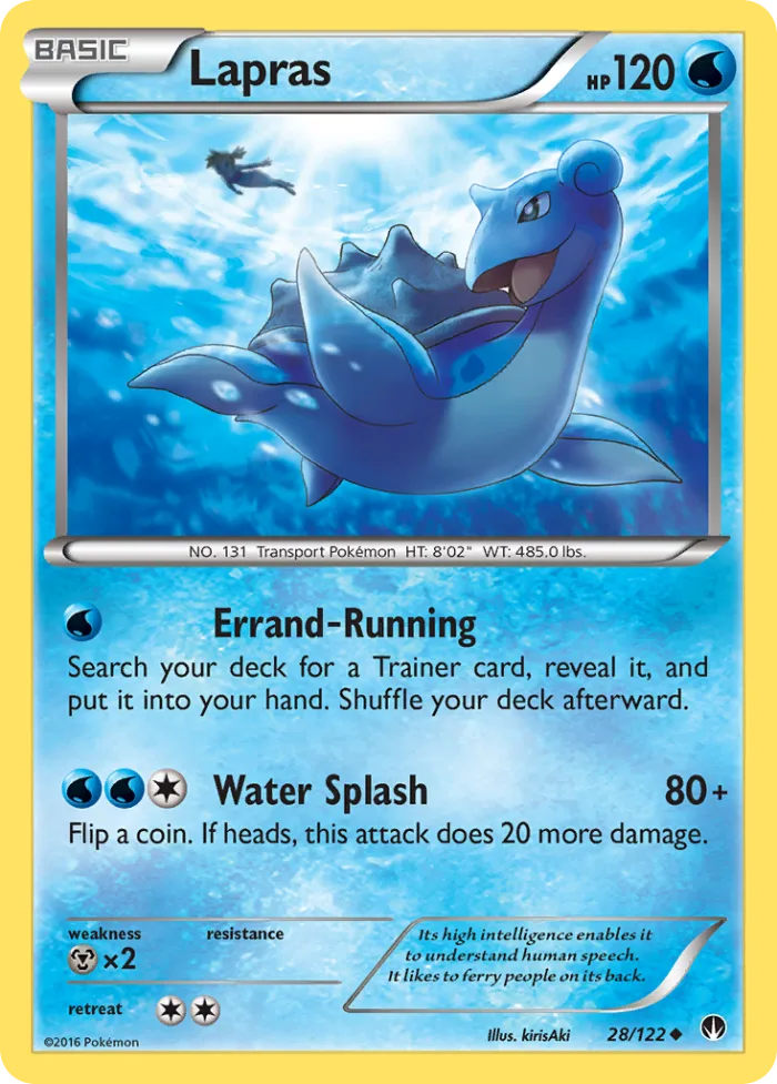 Lapras #28 BREAKpoint Pokemon card