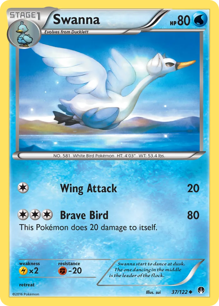 Swanna #37 BREAKpoint Pokemon card
