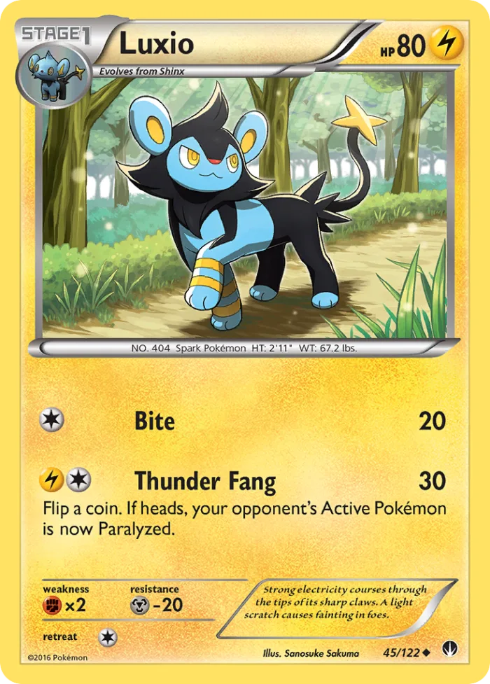 Luxio #45 BREAKpoint Pokemon card