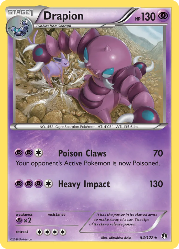 Drapion #54 BREAKpoint Pokemon card