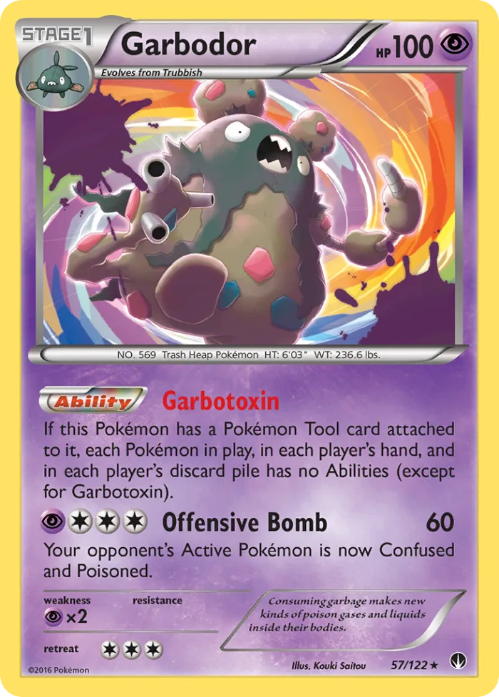 Garbodor #57 BREAKpoint Pokemon card