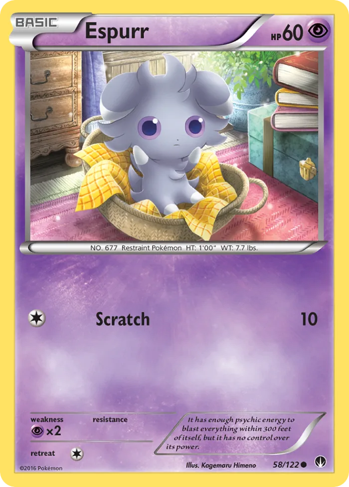 Espurr #58 BREAKpoint Pokemon card