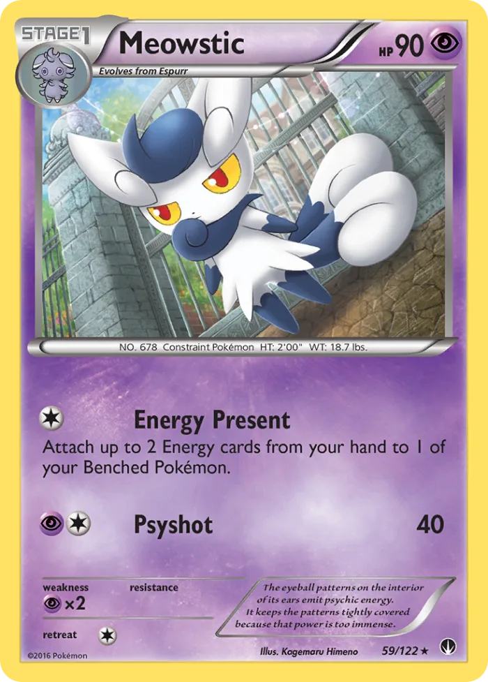 Meowstic #59 BREAKpoint Pokemon card