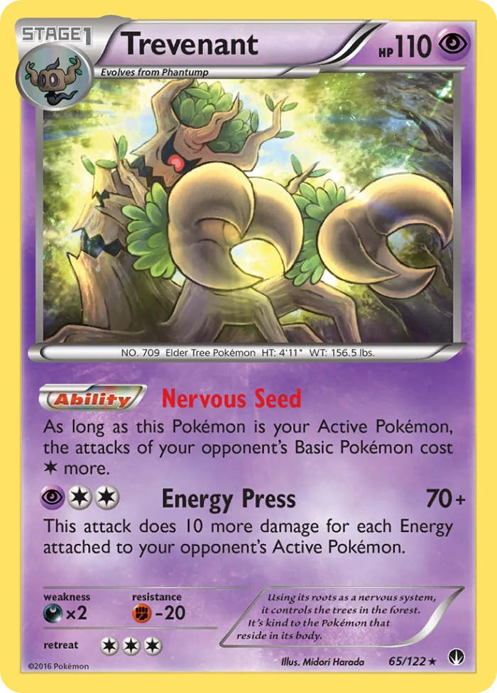 Trevenant #65 BREAKpoint Pokemon card