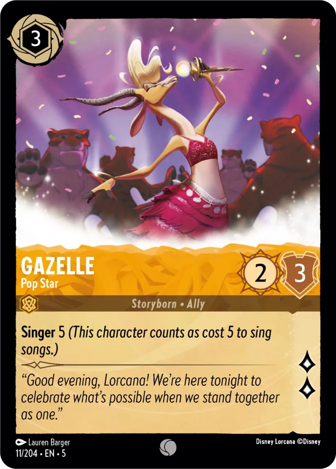 Gazelle #11 Shimmering Skies Disney Lorcana card