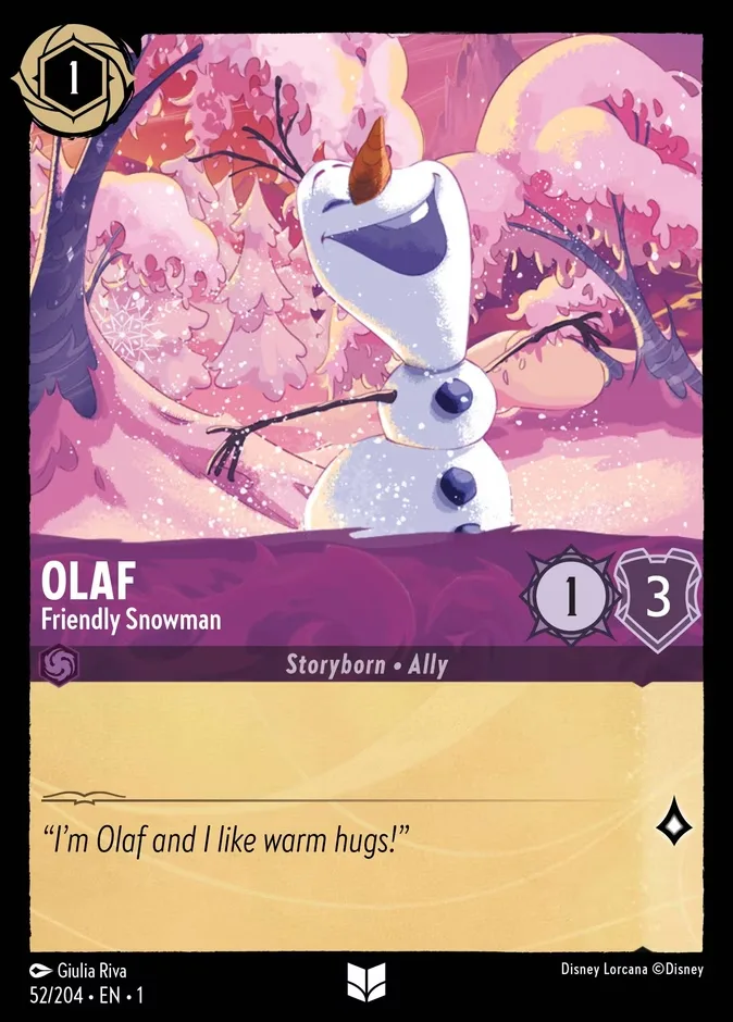 Olaf #52 The First Chapter Disney Lorcana card