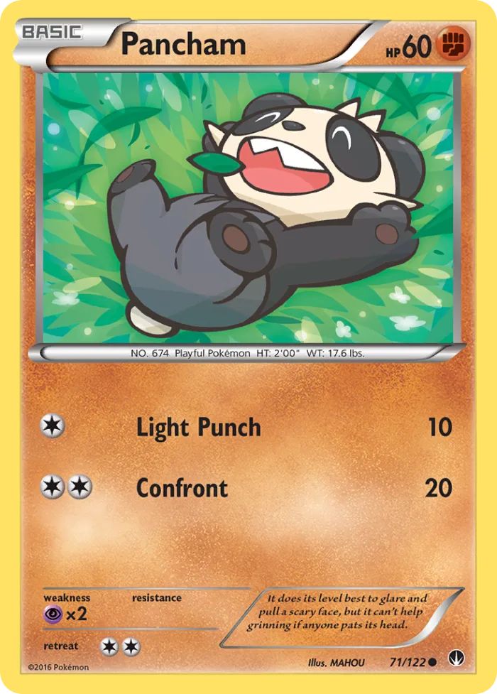 Pancham #71 BREAKpoint Pokemon card