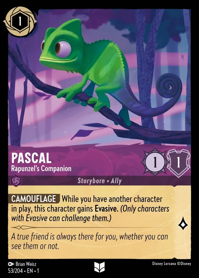 Pascal #53 The First Chapter Disney Lorcana card