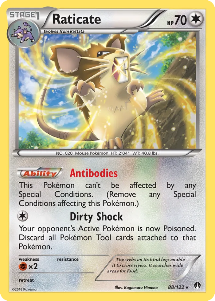 Raticate #88 BREAKpoint Pokemon card