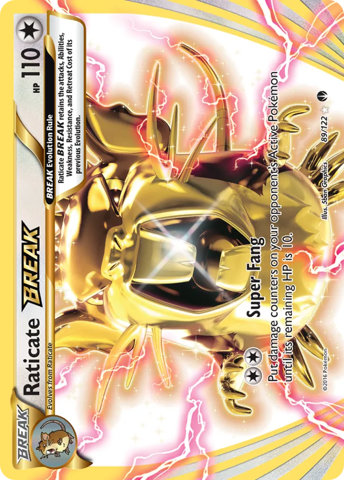 Raticate BREAK #89 BREAKpoint Pokemon card