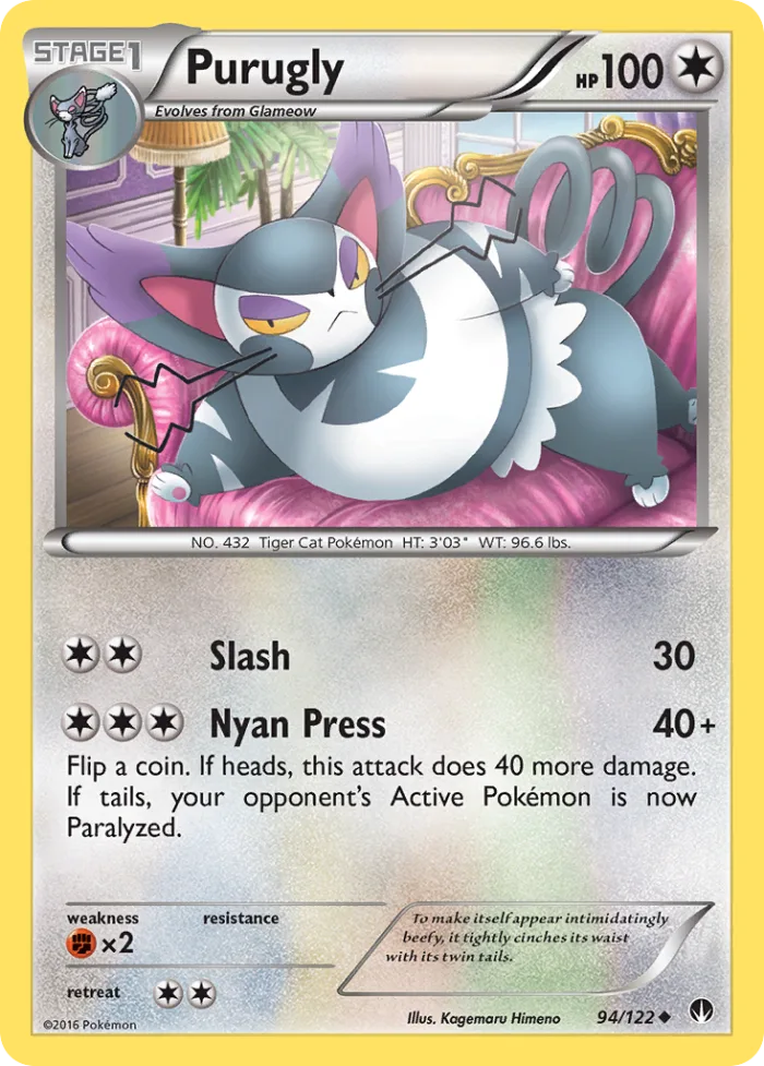Purugly #94 BREAKpoint Pokemon card