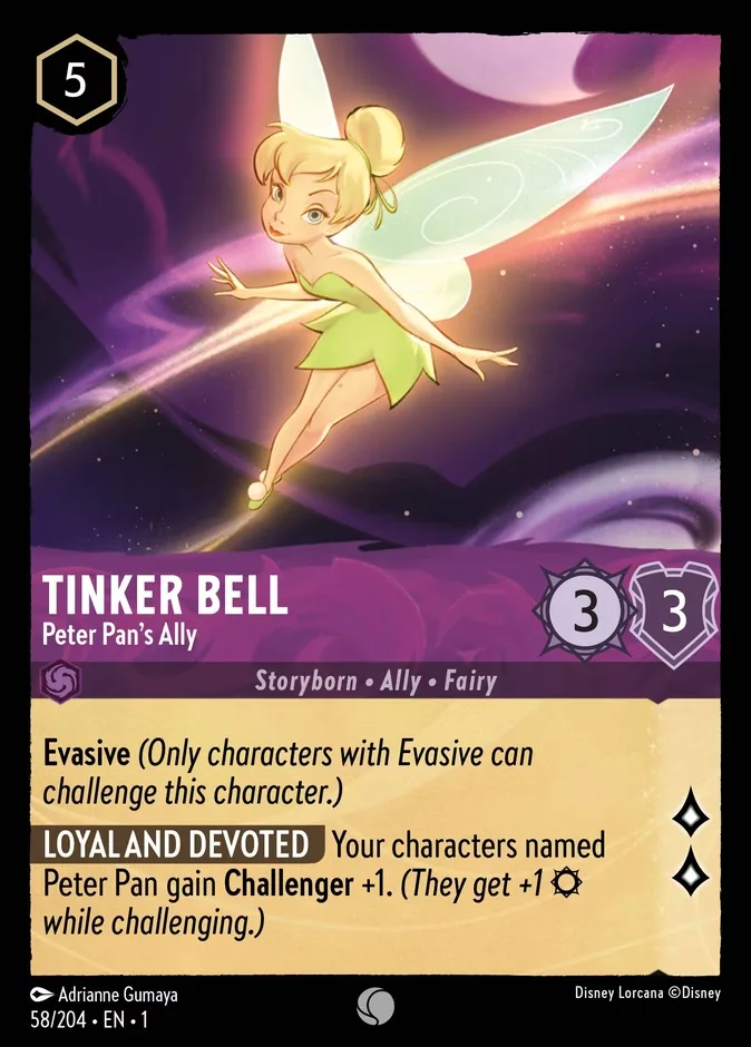 Tinker Bell #58 The First Chapter Disney Lorcana card
