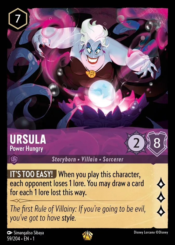 Ursula #59 The First Chapter Disney Lorcana card