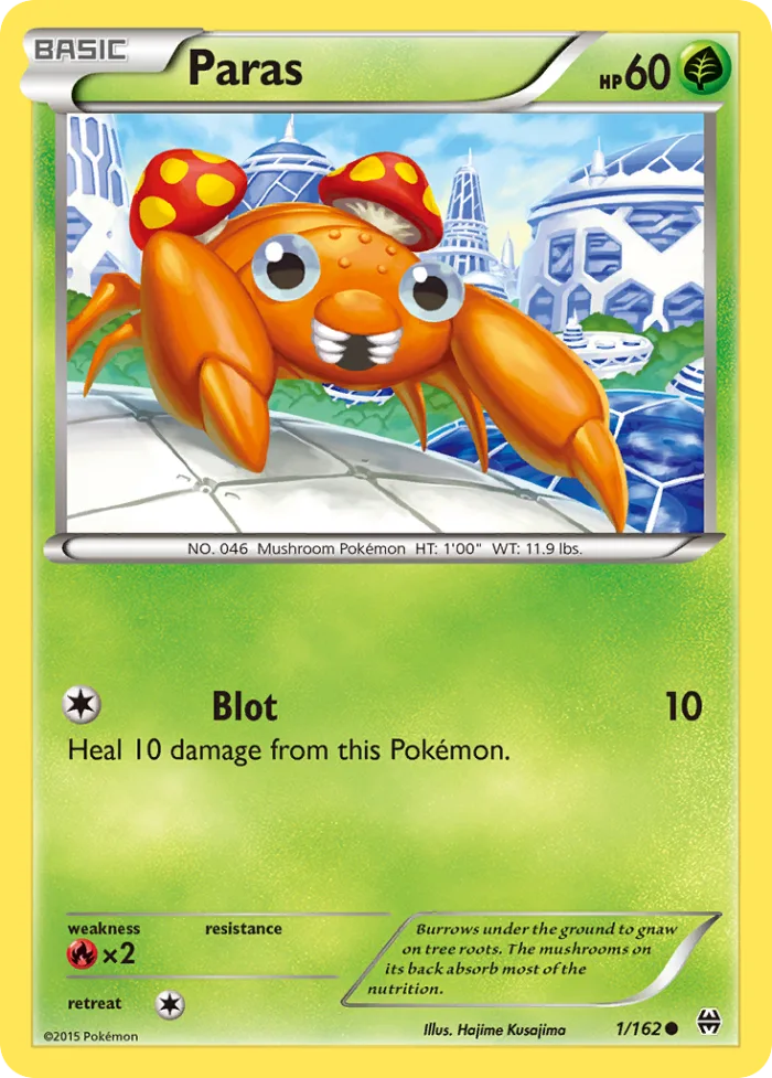 Paras #1 BREAKthrough Pokemon card
