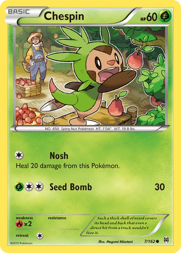 Chespin #7 BREAKthrough Pokemon card
