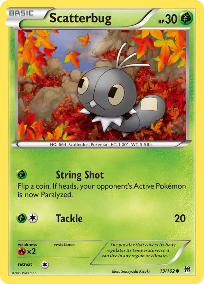 Scatterbug #13 BREAKthrough Pokemon card