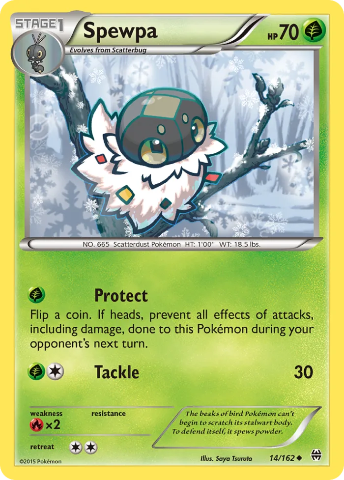 Spewpa #14 BREAKthrough Pokemon card