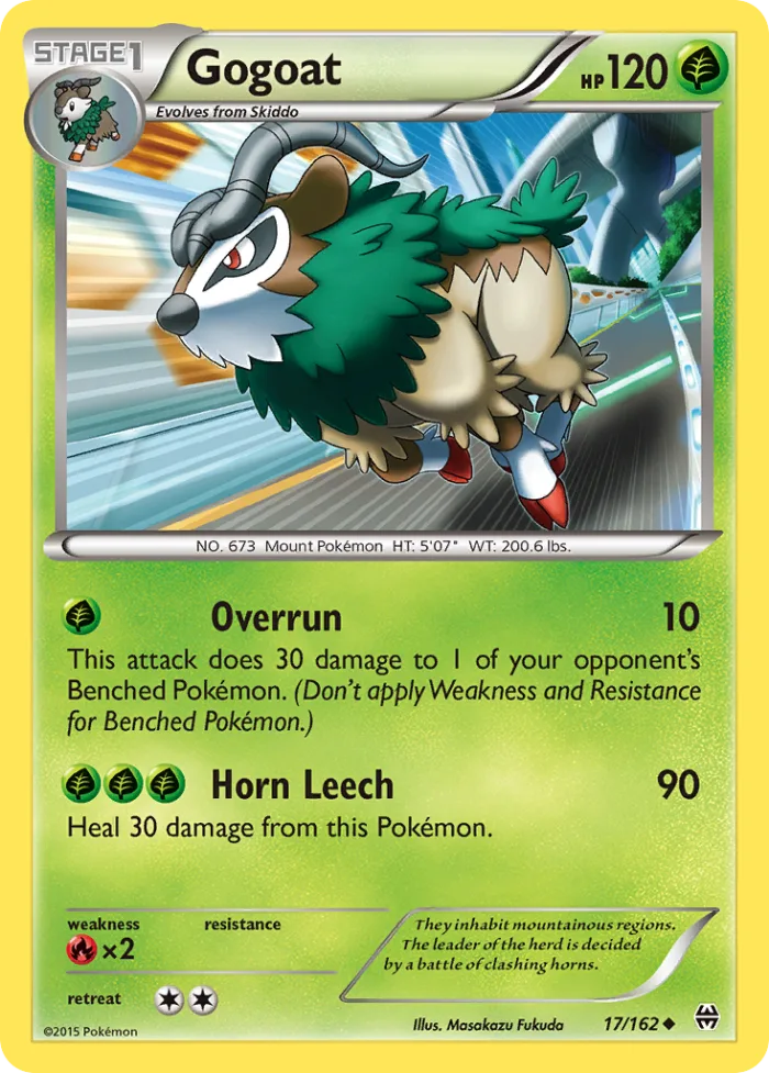 Gogoat #17 BREAKthrough Pokemon card