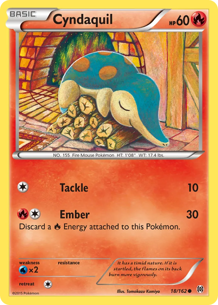 Cyndaquil #18 BREAKthrough Pokemon card