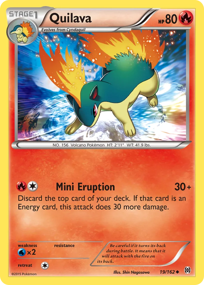 Quilava #19 BREAKthrough Pokemon card