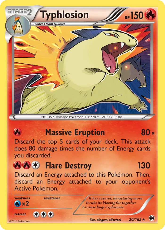 Typhlosion #20 BREAKthrough Pokemon card