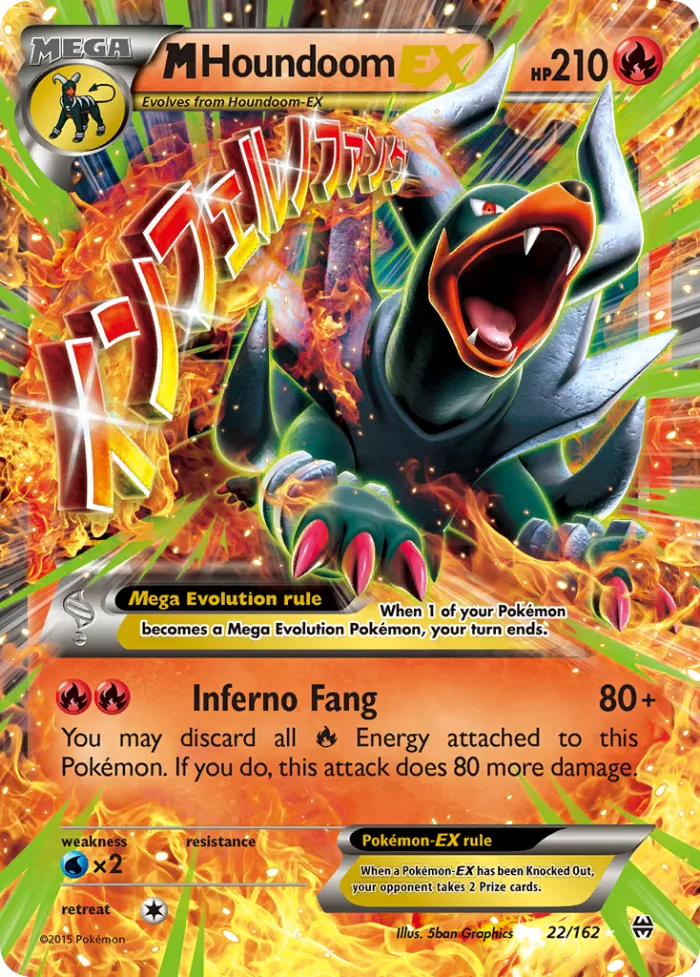 M Houndoom-EX #22 BREAKthrough Pokemon card