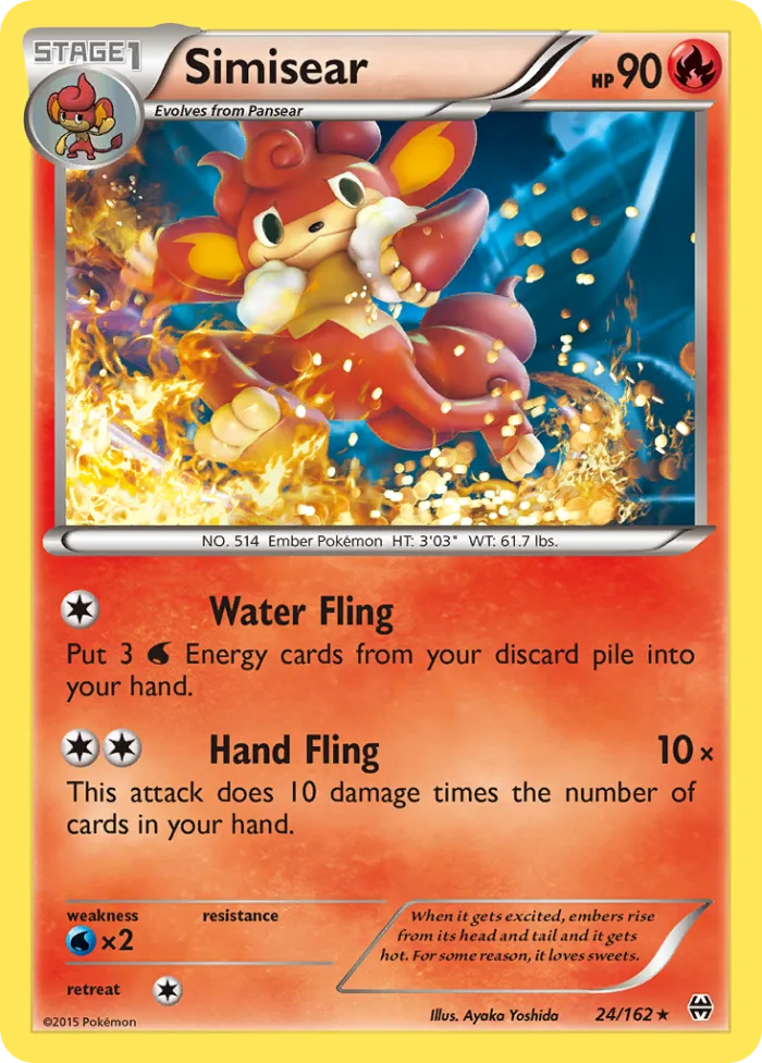 Simisear #24 BREAKthrough Pokemon card
