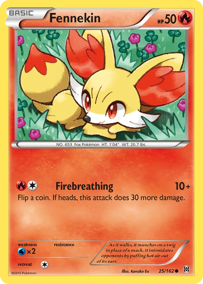 Fennekin #25 BREAKthrough Pokemon card