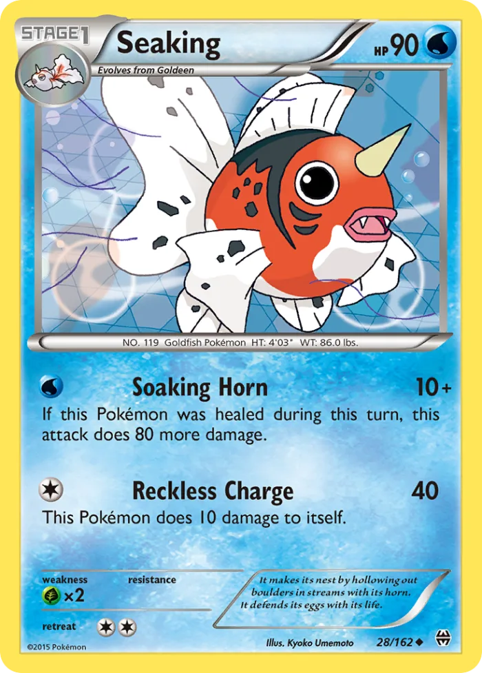 Seaking #28 BREAKthrough Pokemon card