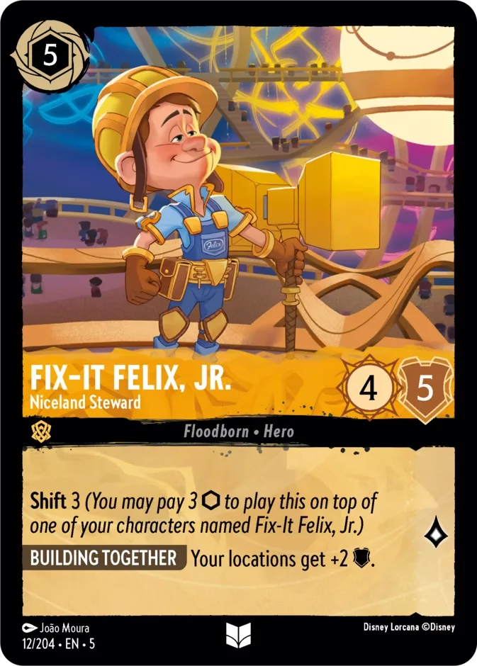 Fix-It Felix, Jr. #12 Shimmering Skies Disney Lorcana card