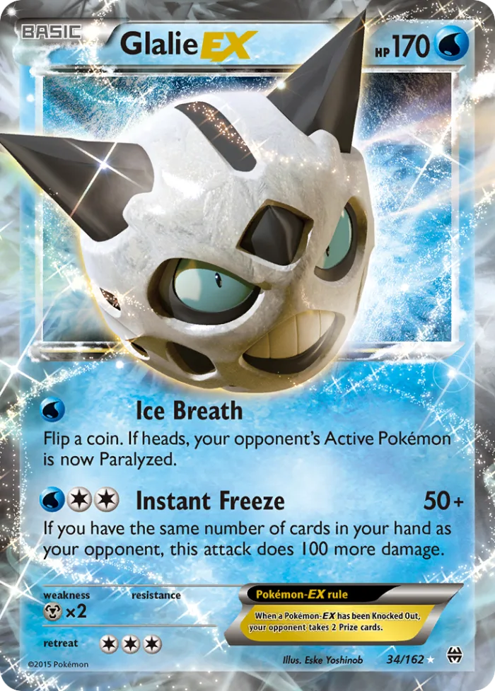 Glalie-EX #34 BREAKthrough Pokemon card