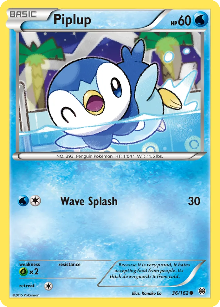 Piplup #36 BREAKthrough Pokemon card