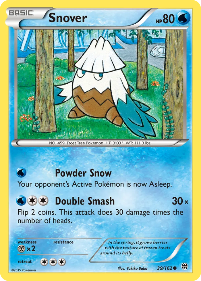 Snover #39 BREAKthrough Pokemon card