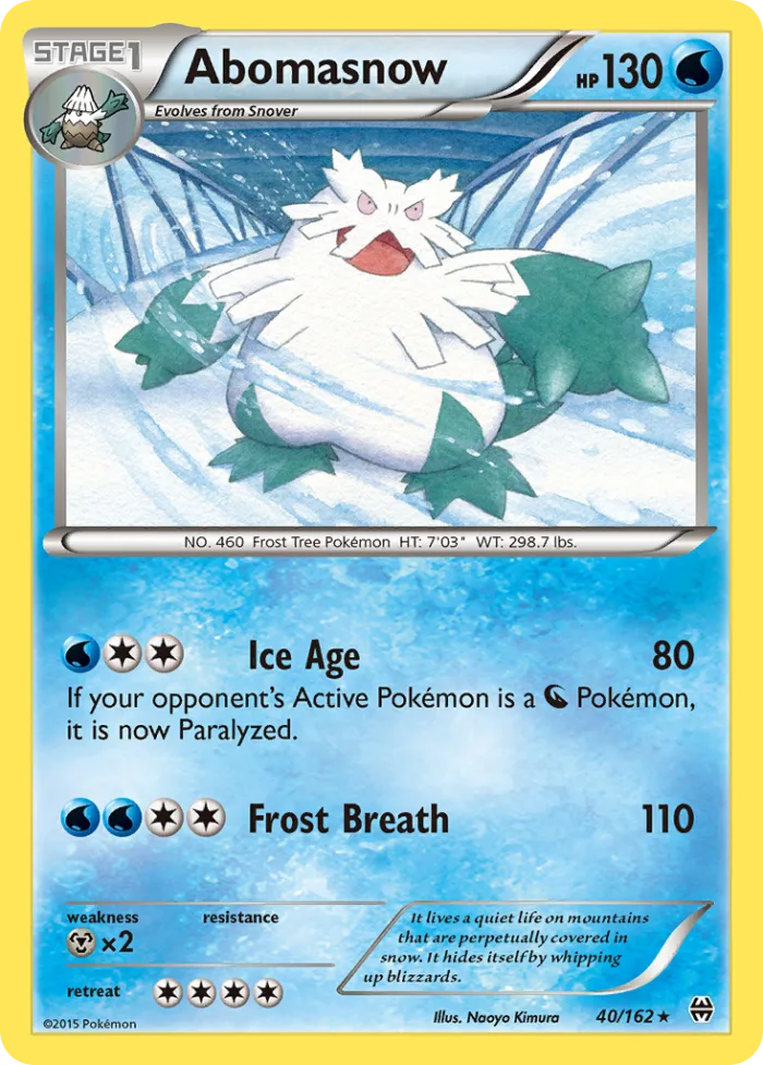 Abomasnow #40 BREAKthrough Pokemon card