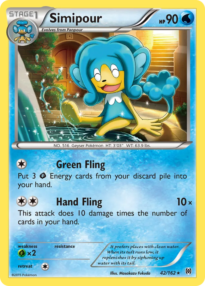 Simipour #42 BREAKthrough Pokemon card