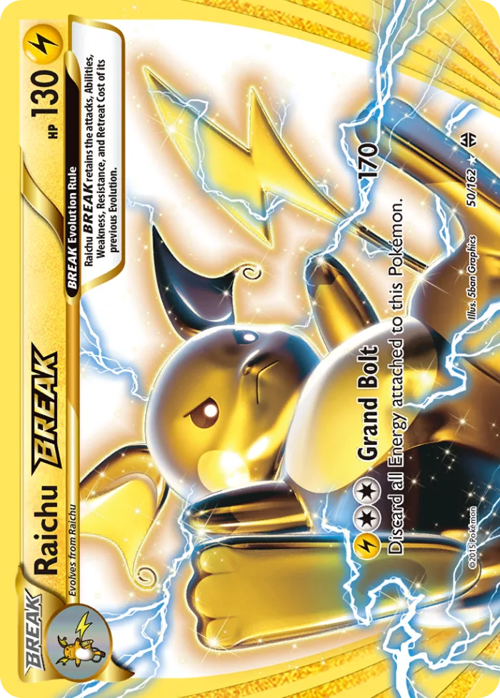 Raichu BREAK #50 BREAKthrough Pokemon card