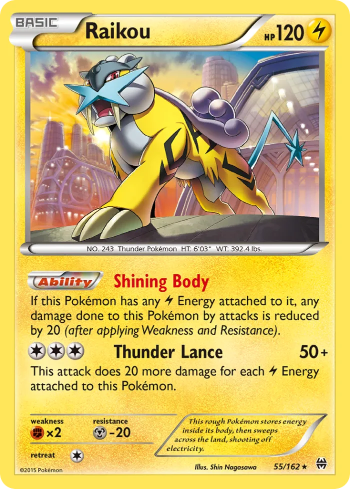 Raikou #55 BREAKthrough Pokemon card