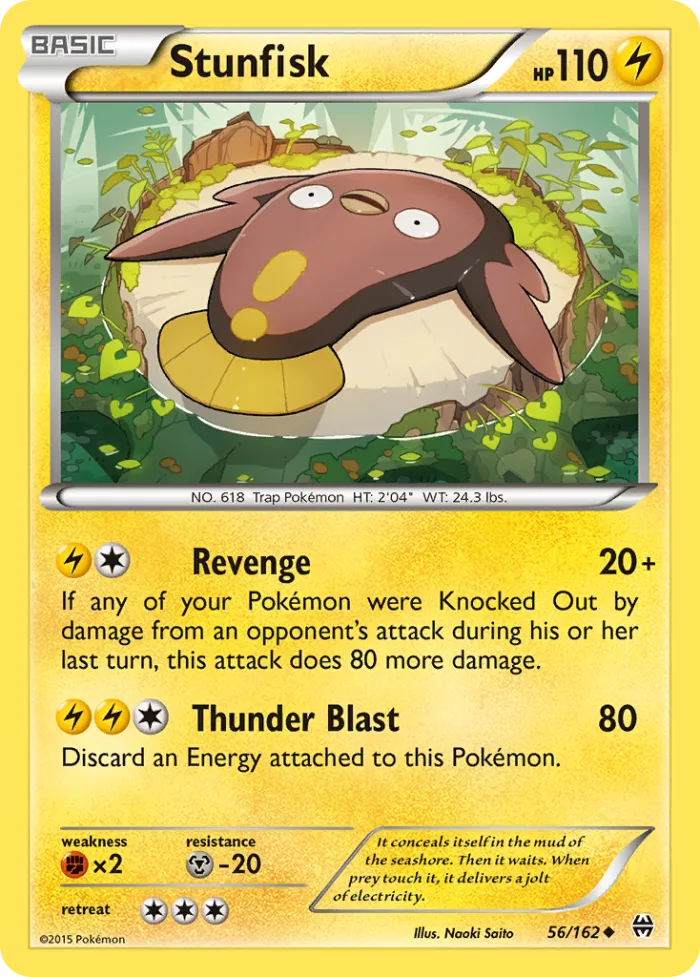 Stunfisk #56 BREAKthrough Pokemon card